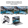HUB USB C 8 EM 2 com HDMI + Thunderbolt 3 + Ethernet 1000 Mbps + 3 x USB A 3.0 + SD + slot para leitor de cart&atilde;o de mem&oacute;ria TF esta&ccedil;&atilde;o de acoplamento para adaptador multiportas