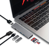 7 IN 2 USB C HUB me&eth; 2 x HDMI 4K30HZ + PD 100W + 2 x USB A 3.1 + SD + TF minniskortalesara rauf aflgjafa multi port millistykki tengikv&iacute; fyrir fart&ouml;lvu macbook