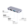 5 合 1 USB C HUB type c 插頭轉 HDMI 4K30HZ+PD 60W+Type C 數據+3.5mm 音頻/麥克風 +USB A 3.0 5 端口筆記本電腦擴展塢