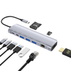 9-IN-1-USB-C-HUB mit HDMI 4K30 Hz + PD 100 W + Typ-C-Daten + 3 x USB A 3.0 + RJ45 1000 Mbit/s + SD + TF-Kartenleser-Steckplatz, Power-Lade-Multiport-Adapter, Dockingstation f&uuml;r Laptop