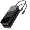T&uuml;k&ouml;rlap 11 IN 1 usb c hub HDMI + VGA + PD + Type C adat + 3xUSB A 3.0 + RJ45 1000Mbps + 3.5mm AUX + SD + TF k&aacute;rtyaolvas&oacute; t&ouml;bb portos dokkol&oacute; &aacute;llom&aacute;s laptophoz/pc-hez