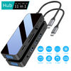 T&uuml;k&ouml;rlap 11 IN 1 usb c hub HDMI + VGA + PD + Type C adat + 3xUSB A 3.0 + RJ45 1000Mbps + 3.5mm AUX + SD + TF k&aacute;rtyaolvas&oacute; t&ouml;bb portos dokkol&oacute; &aacute;llom&aacute;s laptophoz/pc-hez