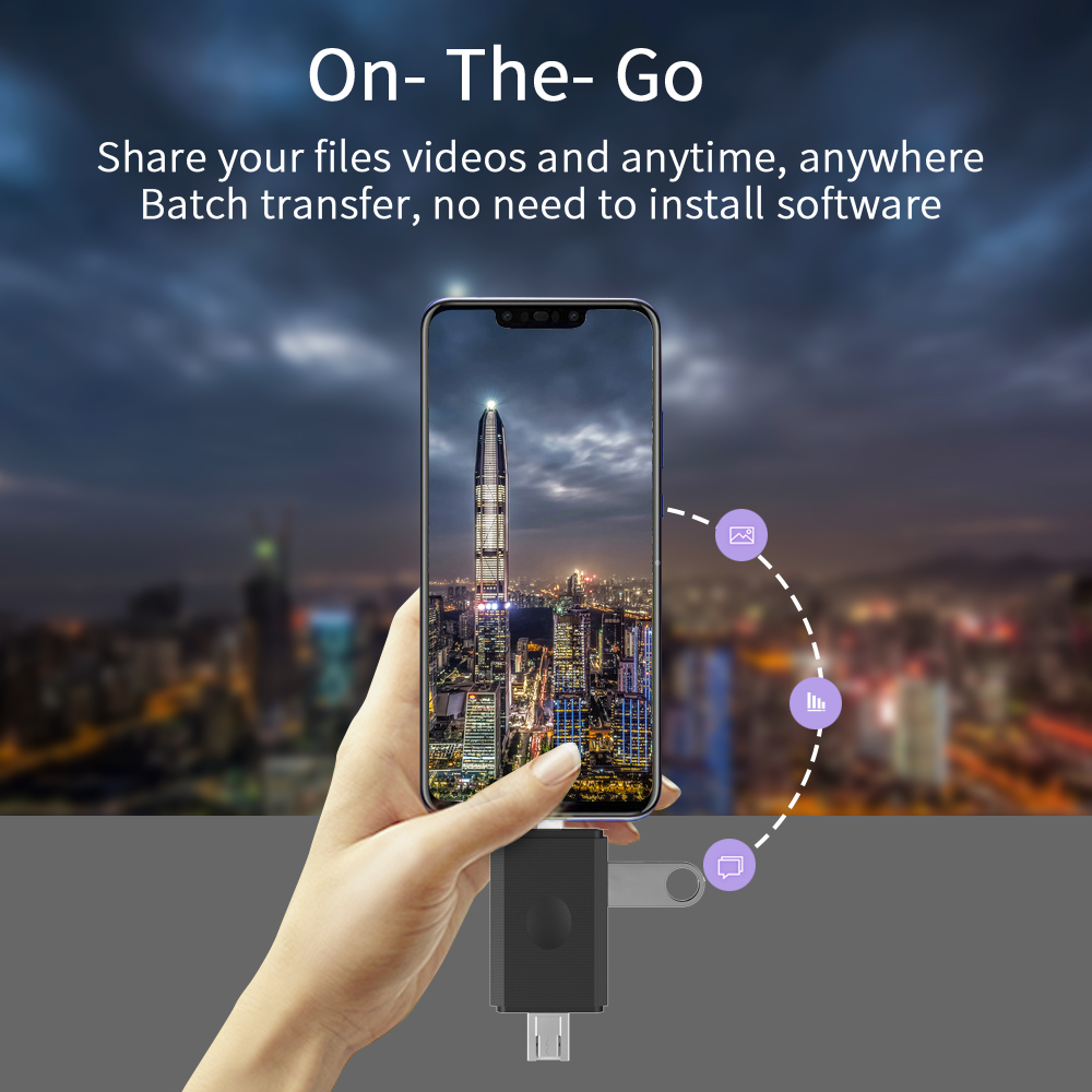 3 في 1 نوع c+usb a+Micro 3 قارئ بطاقات SD+TF 2.0 USB A 3.0 USB OTG