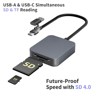 เครื่องอ่านการ์ดคู่ USB-C พร้อมรองรับ UHS-II SD และ microSD