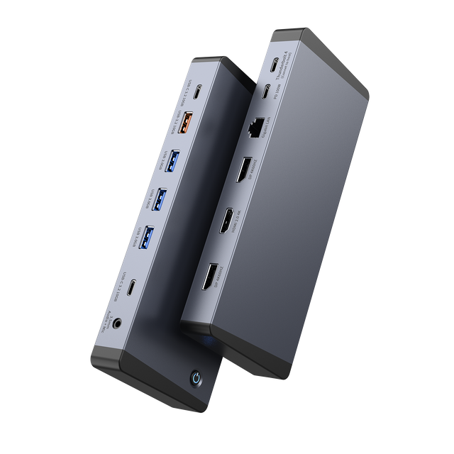 14-σε-1 Thunderbolt 4 Docking Station με τριπλές οθόνες 4K@60Hz, PD 100W, 10Gbps USB-C/USB-A & Gigabit Ethernet