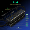 Hub caricabatterie USB a 8 porte da 100 W per desktop | Carica 6 dispositivi contemporaneamente
