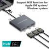 8K Хос HDMI + DP MST USB-C залгах станц | DL6950 чип | 100W PD | USB-A 3.0 | iOS болон Windows-д зориулсан