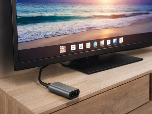 USB-C-HDMI-sovittimen k&auml;ytt&auml;minen