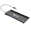 11 合 1 USB C 集線器，帶 2 x HDMI 4K 30HZ+ VGA + Type C PD 100W 數據 + RJ45 + 3 x USB A 3.0 + 3.5mm 音頻/麥克風 + SD + TF 讀卡器多端口擴展塢，適用於筆記本電腦/手機