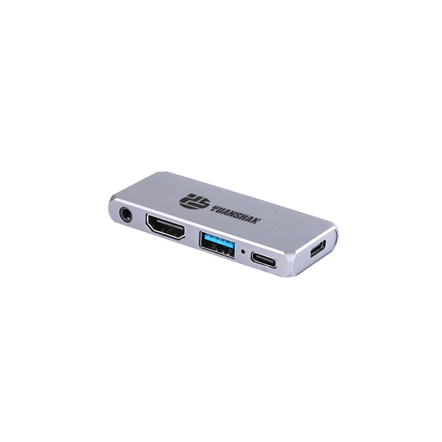 5 合 1 USB C HUB type c 插頭轉 HDMI 4K30HZ+PD 60W+Type C 數據+3.5mm 音頻/麥克風 +USB A 3.0 5 端口筆記本電腦擴展塢