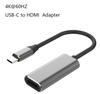 Tegund-C til HDMI millistykki: Kvenkyns HDMI tengi me&eth; 4K @ 60Hz Ultra High Definition &uacute;ttak