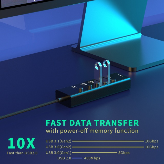 6 合 1 USB 3.1 Type c 3.1 10Gbps 高清 4K60HZ 快速充電 PD 100W 多功能 USB C 集線器筆記本電腦分路器適配器擴展塢