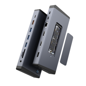 15 合 1 Thunderbolt 4 擴展塢：4K 三重顯示屏、100W PD、10Gbps M.2 SSD 外殼