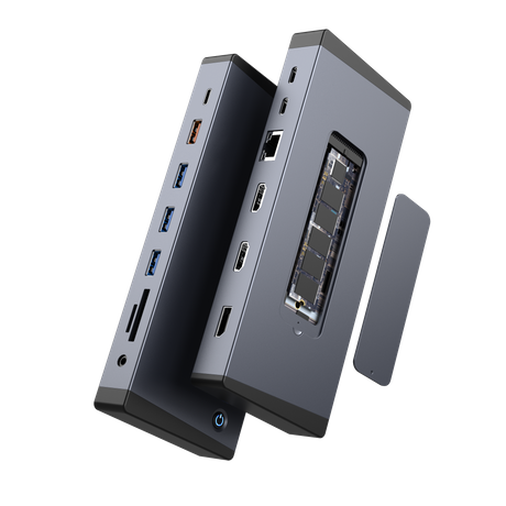 Dock Thunderbolt 4 15-in-1: Layar Tiga Kali Lipat 4K, PD 100W, Penutup SSD M.2 10Gbps