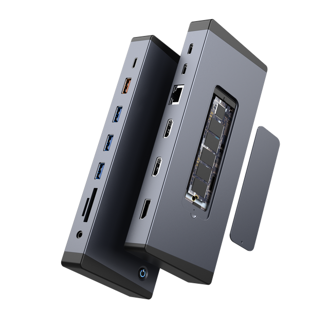 15-σε-1 Thunderbolt 4 Dock: 4K Triple Display, 100W PD, 10Gbps M.2 SSD Enclosure