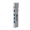 HUB USB C 8 EM 2 com HDMI + Thunderbolt 3 + Ethernet 1000 Mbps + 3 x USB A 3.0 + SD + slot para leitor de cart&atilde;o de mem&oacute;ria TF esta&ccedil;&atilde;o de acoplamento para adaptador multiportas