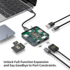 9 合 1 USB C 集線器，帶 M.2 NVMe SSD 插槽 10Gbps，4K60Hz HDTV 100W PD USB-C/USB-A 3.2，SD/TF 讀卡器 磁性設計，適用於手機