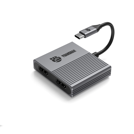 4 IN 1 Tipe C Ke 2 X HDMI 4K60HZ USB3.0 PD 100W USB C HUB Pemisah Adaptor HDMI untuk Laptop/Macbook