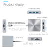 هاب USB-C 9 در 1 با دو HDMI 4K، اترنت گیگابیت، PD 100 وات، درگاه‌های USB 3.0، کارت‌خوان‌های SD/TF - ایستگاه اتصال لپ‌تاپ MacBook/Windows