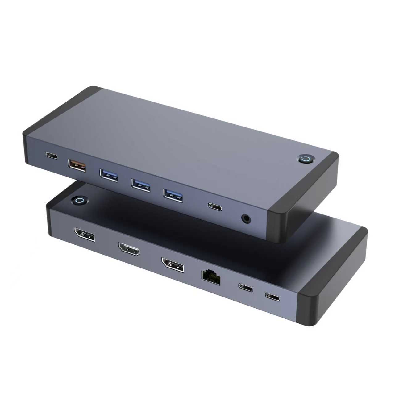 14 合 1 Thunderbolt 4 擴展塢，配備三重 4K@60Hz 顯示屏、100W PD、10Gbps USB-C/USB-A 和千兆位以太網